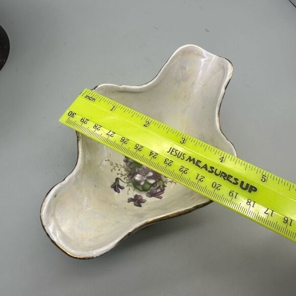 Lusterware Vintage Japanese porcelain footed bowl - Picture 6 of 8